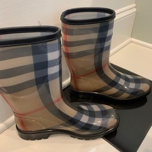 Burberry rain boots